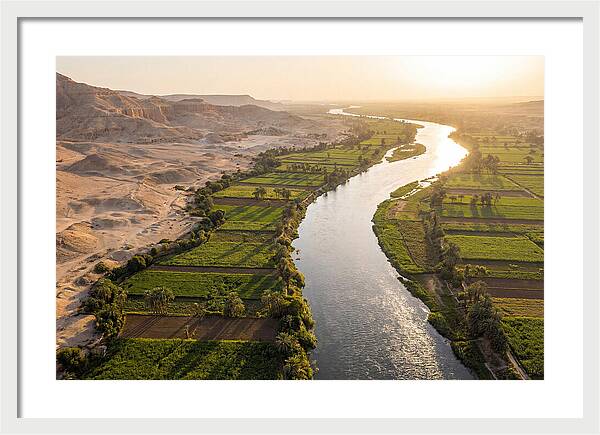 Nile Valley Serenity At Golden Hour