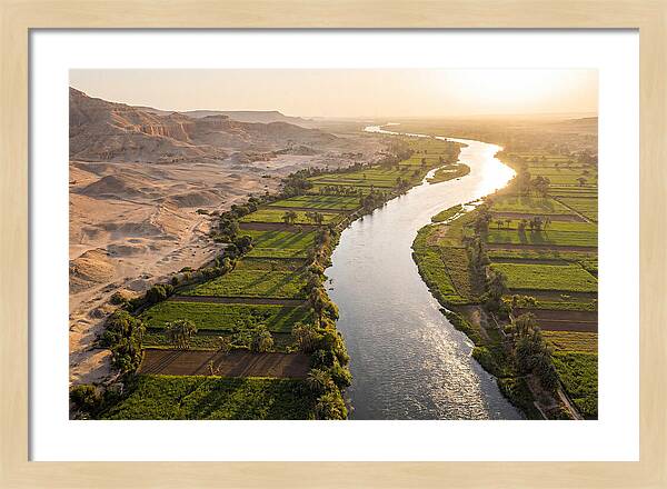 Nile Valley Serenity At Golden Hour
