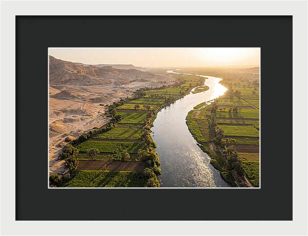 Nile Valley Serenity At Golden Hour