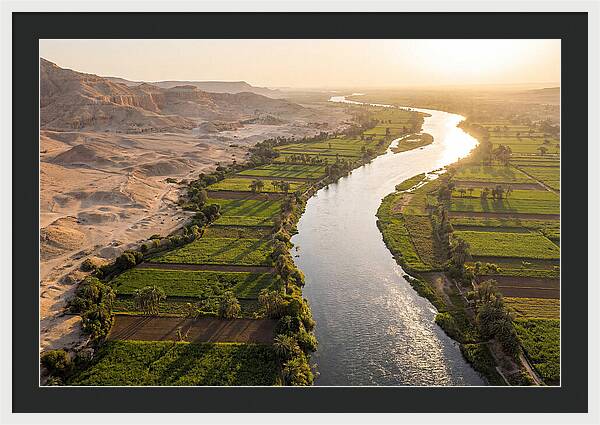 Nile Valley Serenity At Golden Hour