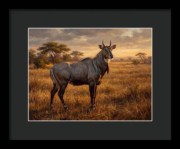 Nilgai Standing Proudly In The Grasslands