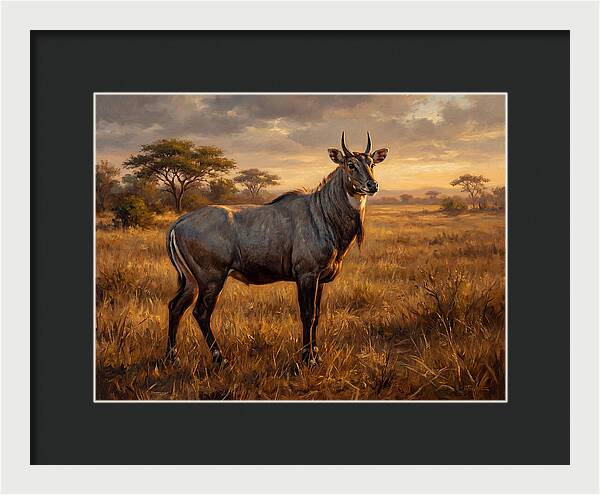 Nilgai Standing Proudly In The Grasslands