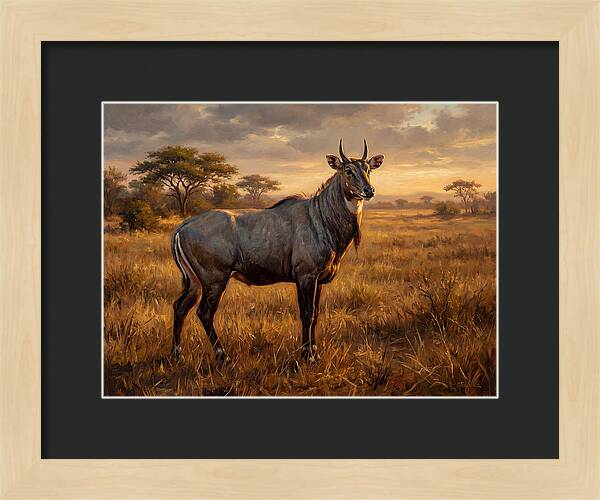 Nilgai Standing Proudly In The Grasslands