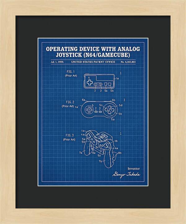 Nintendo N64 Controller Blueprint Patent Us6102803a