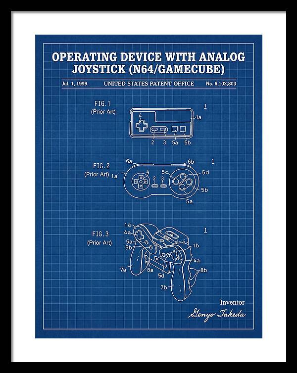 Nintendo N64 Controller Blueprint Patent Us6102803a