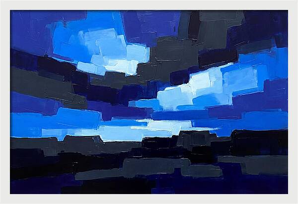 Noctilucent Clouds Over Electric Blue