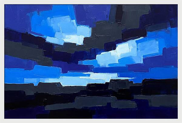 Noctilucent Clouds Over Electric Blue