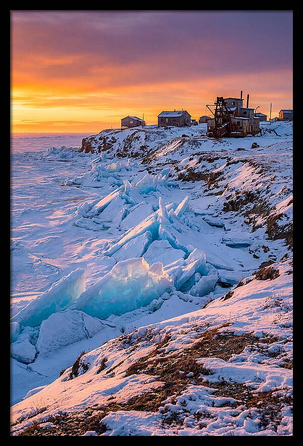Nome Arctic Sea Ice At Sunset