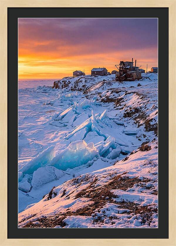 Nome Arctic Sea Ice At Sunset