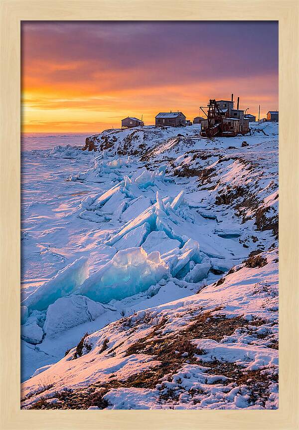 Nome Arctic Sea Ice At Sunset