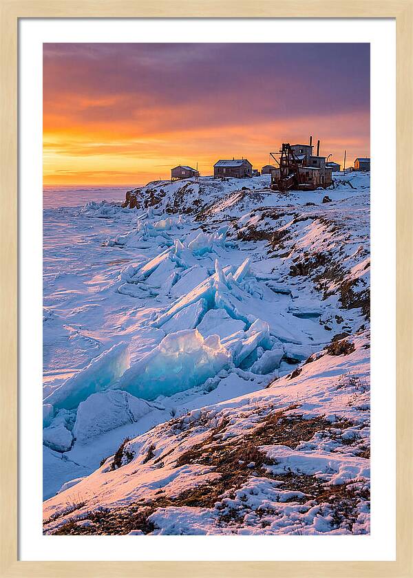 Nome Arctic Sea Ice At Sunset