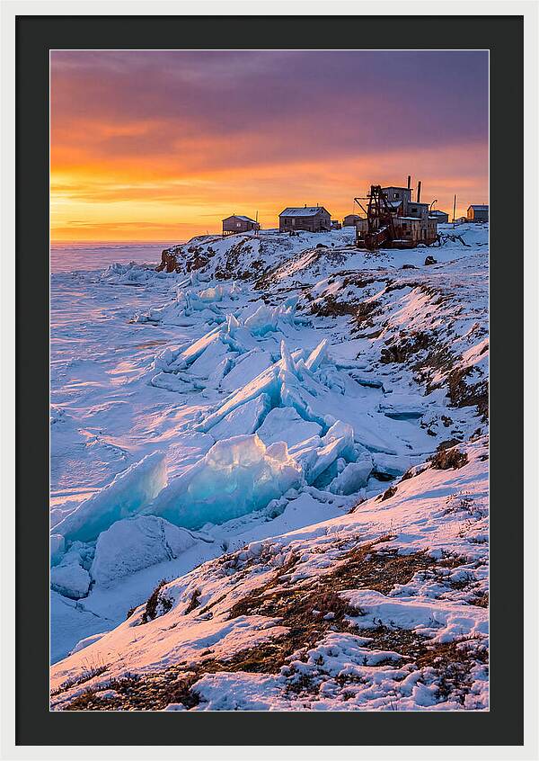 Nome Arctic Sea Ice At Sunset