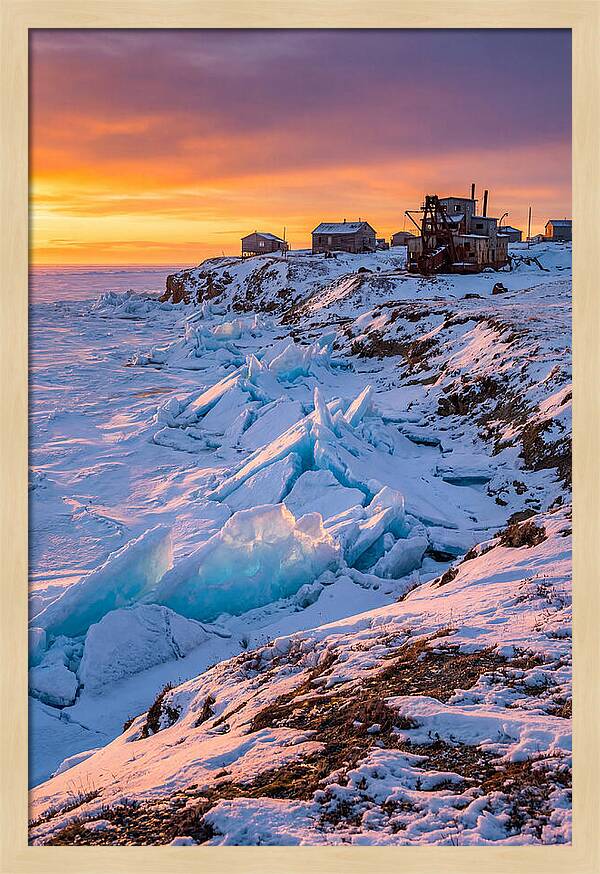 Nome Arctic Sea Ice At Sunset