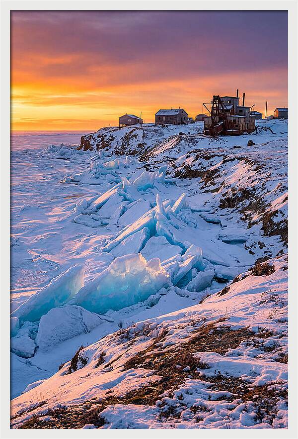 Nome Arctic Sea Ice At Sunset