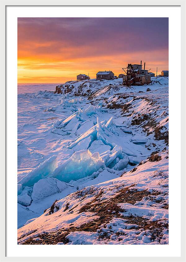 Nome Arctic Sea Ice At Sunset