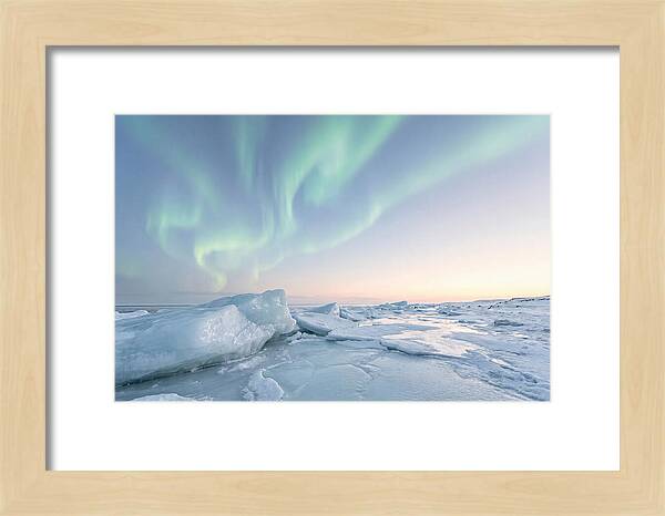 Northern Lights Above Ice