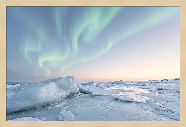 Northern Lights Above Ice