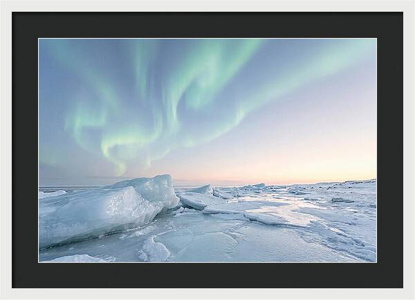 Northern Lights Above Ice
