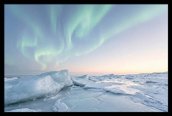 Northern Lights Above Ice