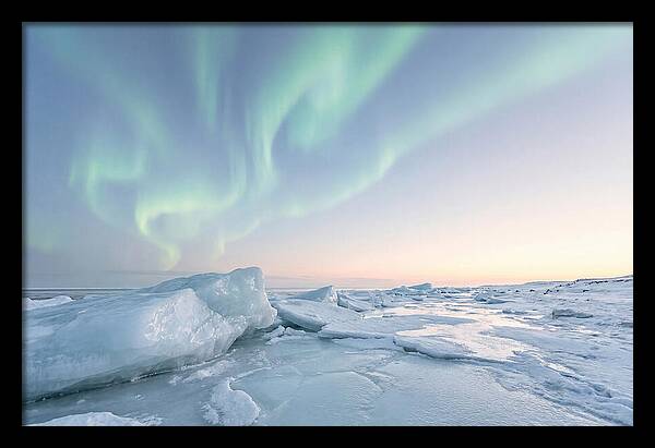 Northern Lights Above Ice