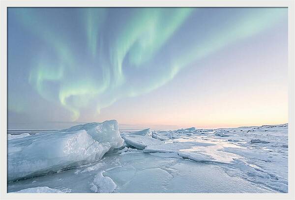 Northern Lights Above Ice