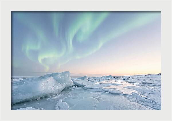 Northern Lights Above Ice