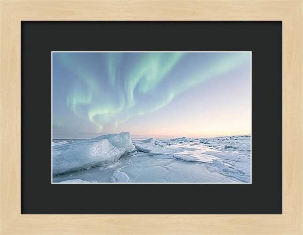 Northern Lights Above Ice