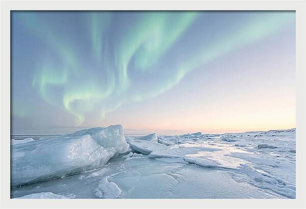 Northern Lights Above Ice