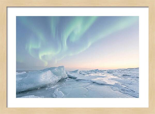 Northern Lights Above Ice