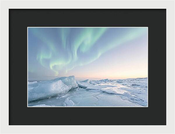 Northern Lights Above Ice