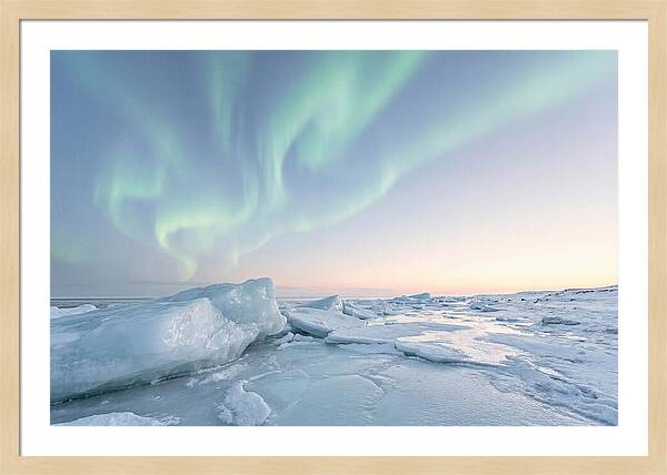 Northern Lights Above Ice