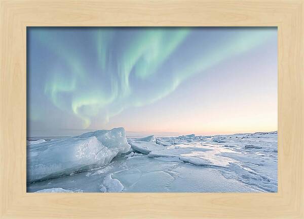 Northern Lights Above Ice