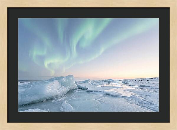 Northern Lights Above Ice