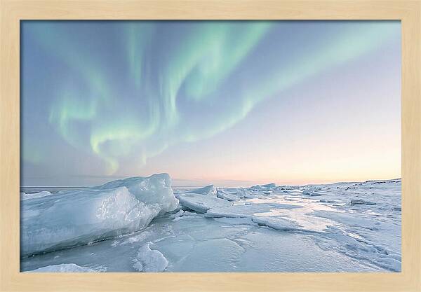 Northern Lights Above Ice