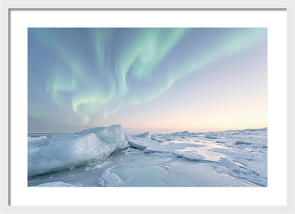 Northern Lights Above Ice