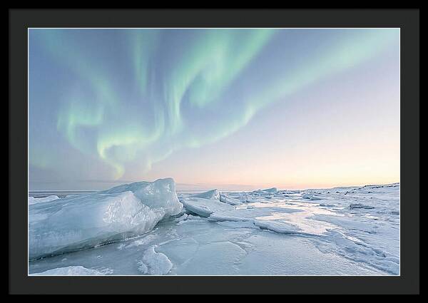 Northern Lights Above Ice