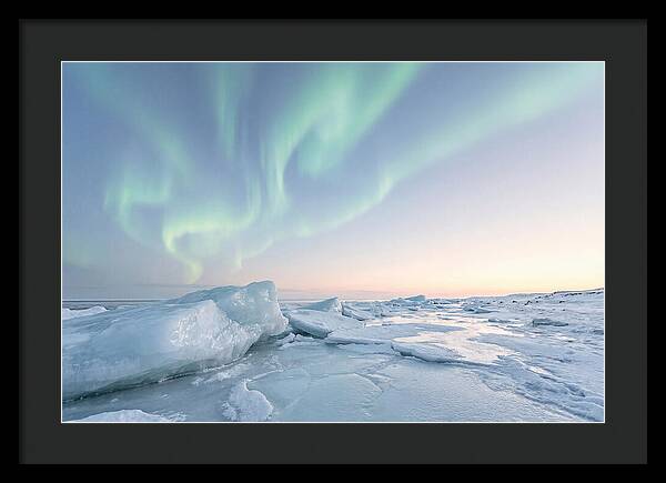 Northern Lights Above Ice