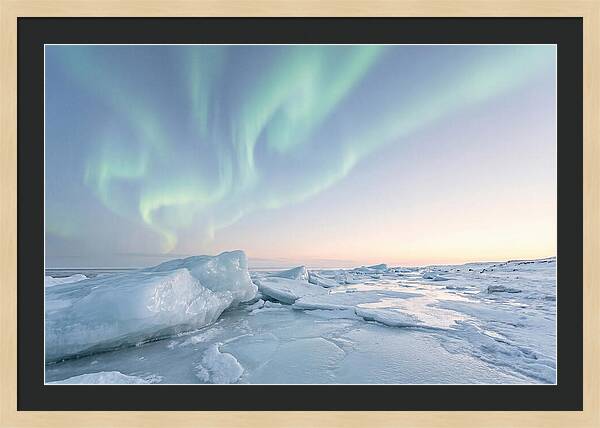 Northern Lights Above Ice
