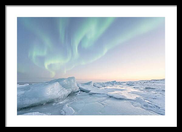 Northern Lights Above Ice