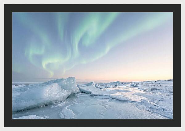 Northern Lights Above Ice