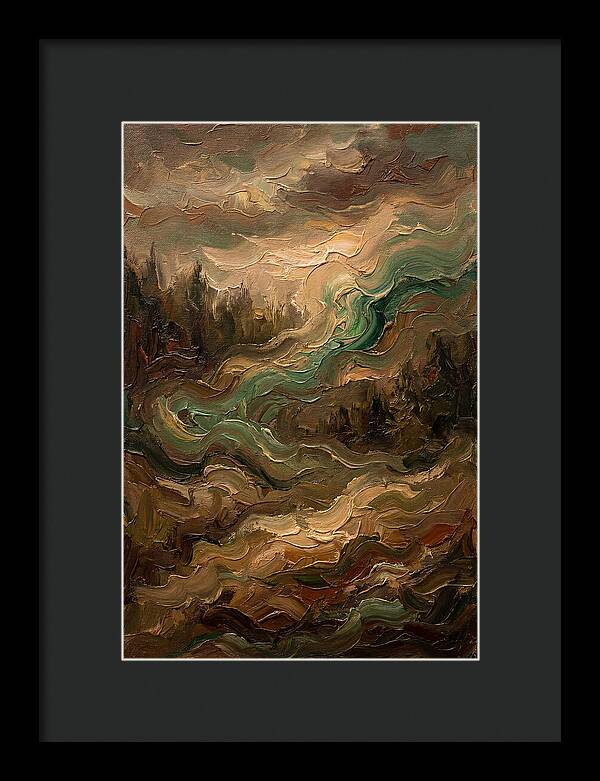 Northern Lights In Emerald Waves