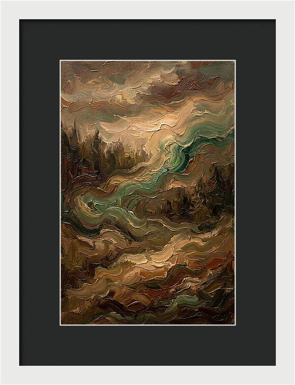 Northern Lights In Emerald Waves
