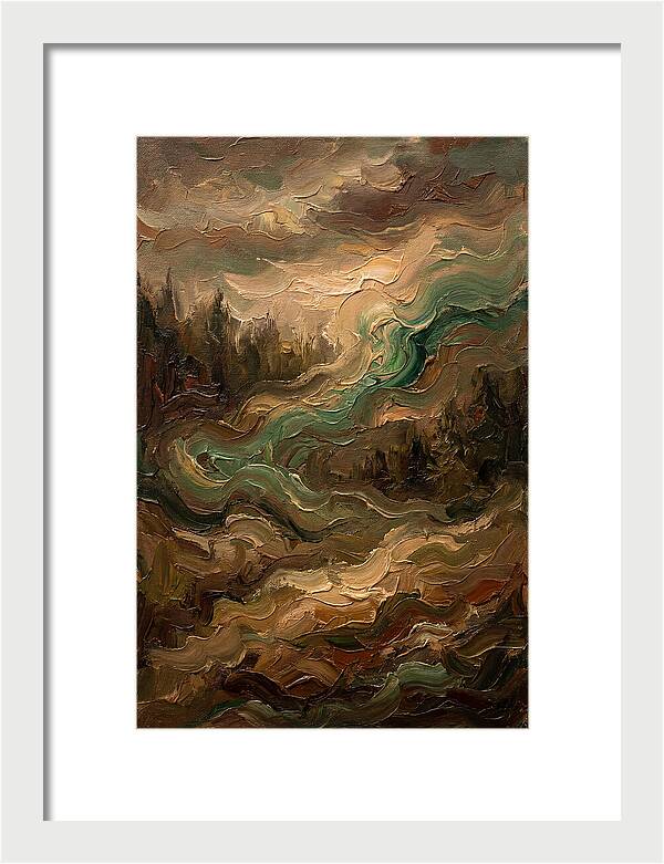 Northern Lights In Emerald Waves
