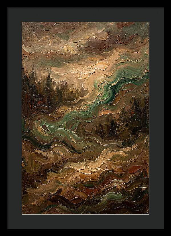 Northern Lights In Emerald Waves