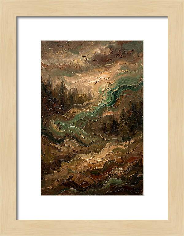 Northern Lights In Emerald Waves