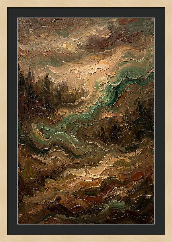 Northern Lights In Emerald Waves
