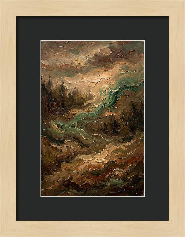 Northern Lights In Emerald Waves