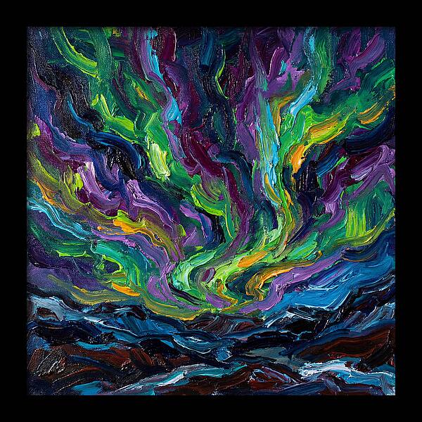 Northern Lights Over Landscape
