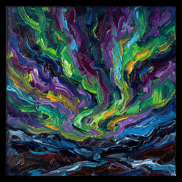 Northern Lights Over Landscape