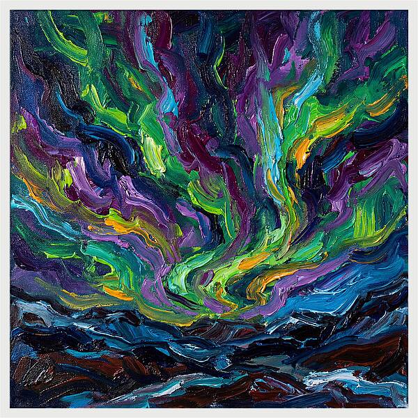 Northern Lights Over Landscape